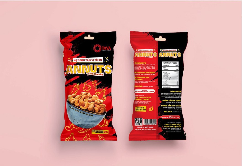 Hạt Điều Tỏi Ớt Annuts- gói 30g