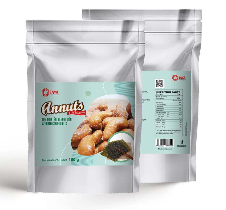 Hạt Điều Tẩm Vị Rong Biển 100g- Annuts